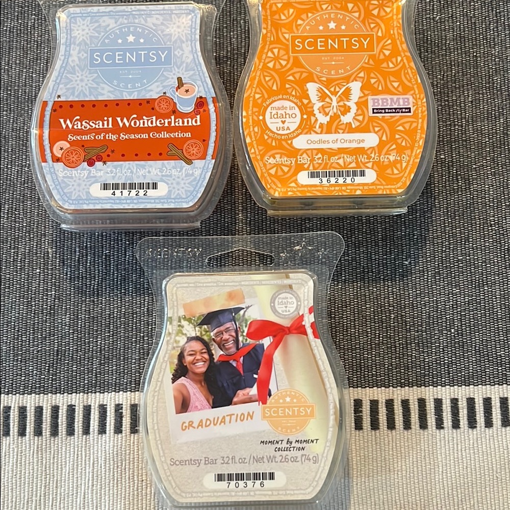 Scentsy Wax Melts Variety Pack - Blue, Orange, Cream